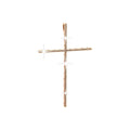 31.2x50mm Dije Oro Rosa 14k Cruz con Diamantes Naturales