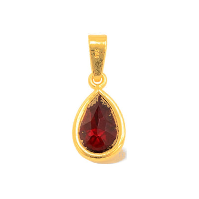 Dije Gota Oro 14k con Granate Natural