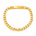 Brazalete Oro 10k Corte Brillo con Placa