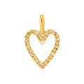 8x22mm Dije Oro 14k Corazón Pavé con Diamantes Naturales