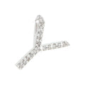 9.5mm Dije Oro Blanco 14k Inicial con Diamantes Naturales