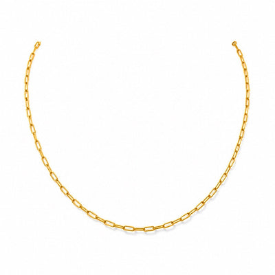 Cadena Oro 10k Eslabón Paperclip