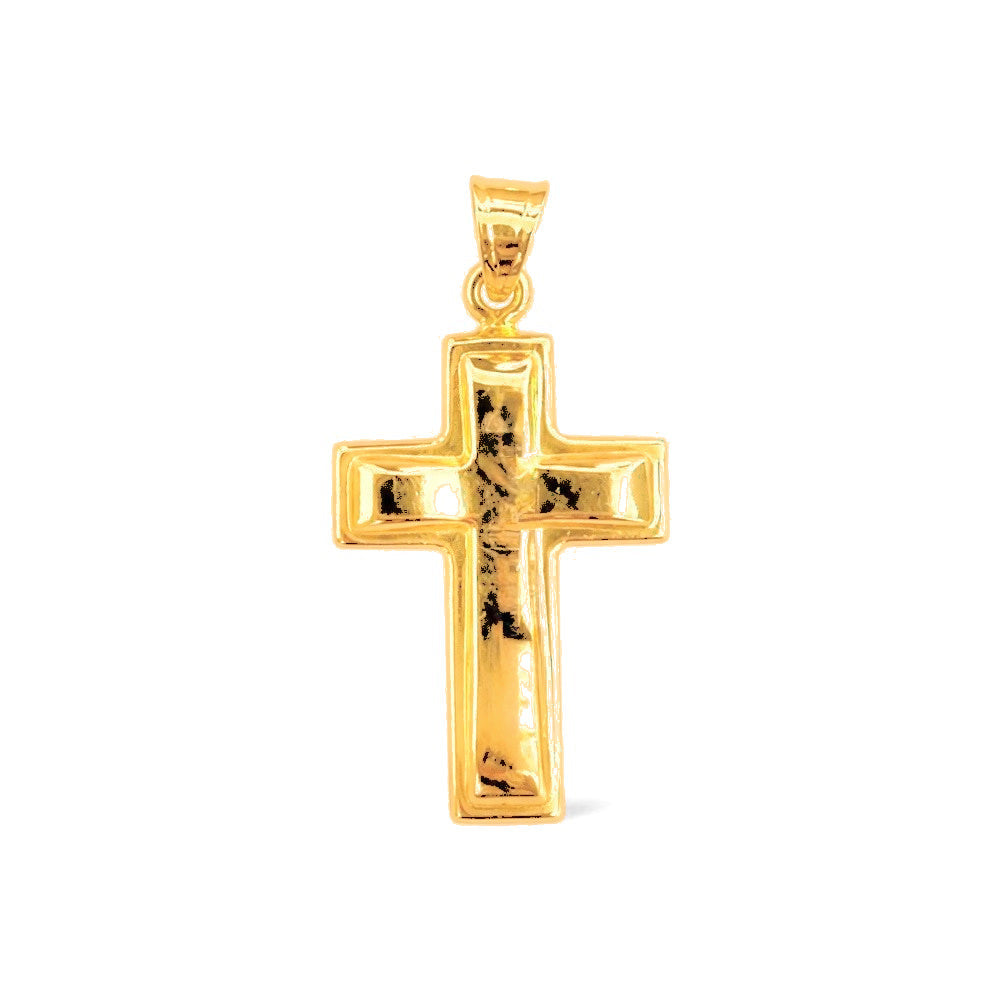 Dije Cruz Bombé Oro 14k