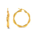 Aretes de Dama Oro 10k Doble Aro Entrelazado