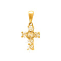Dije Oro 14k Cruz con Diamantes Naturales