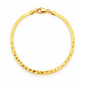 Brazalete Oro 10k Herringbone Diamantado