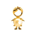 6x11mm Dije Oro 14k Niño Gota con Perla
