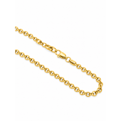 Cadena Oro 10k Rolo 4mm 16 Pulgadas