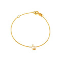 Brazalete de Dama Oro 14k Inicial con Diamantes Naturales