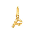 12mm Dije Oro 14k Inicial Pavé con Diamantes Naturales