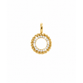 Dije Círculo Soga con Diamantes Naturales Oro 14k