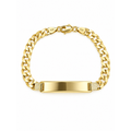 5mm Brazalete Infantil Oro 10k Sólido Corte Brillo con Placa 6 Pulgadas
