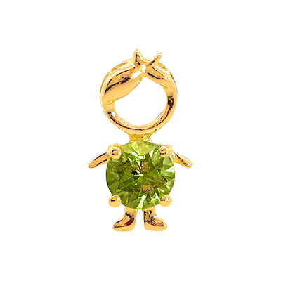 6x11mm Dije Oro 14k Niño con Peridoto