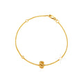7mm Brazalete de Dama Oro 14k Inicial Pavé con Diamantes Naturales