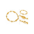 Brazalete de Dama Oro 14k Filigrana Ovalada con Bolitas Acanaladas