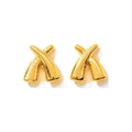 Aretes de Dama Oro 10k Cruce X