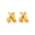Aretes de Dama Oro 10k Cruce X