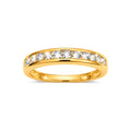 Anillo de Matrimonio para Dama Oro 10k Canal de Diamantes Naturales