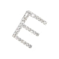 Dije Oro Blanco 14k Inicial Pavé con Diamantes Naturales