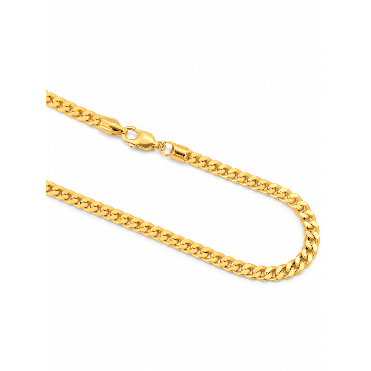 Cadena Oro 10k Cubana 4mm 22 Pulgadas