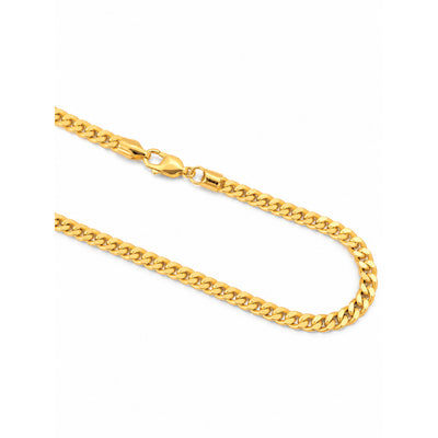 Cadena Oro 10k Cubana 4mm 22 Pulgadas