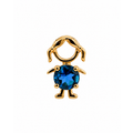 Dije Niña Oro 14k con Zafiro