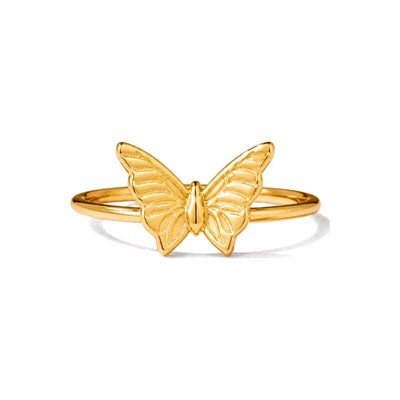 Anillo de Dama Oro 10k Mariposa Pulida