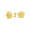 Aretes de Dama Oro 10k Explosion con Circonios