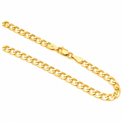 Cadena Oro 14k Cubana Corte Brillo 2.5mm