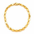 Brazalete Oro 14k Eslabones Ovalados
