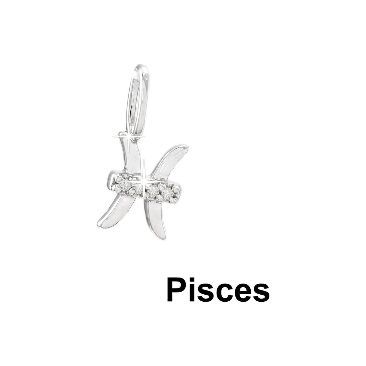 5x11mm Dije Oro Blanco 14k Pavé con Diamantes Naturales