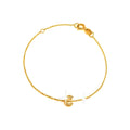 Brazalete de Dama Oro 14k Inicial con Diamantes Naturales