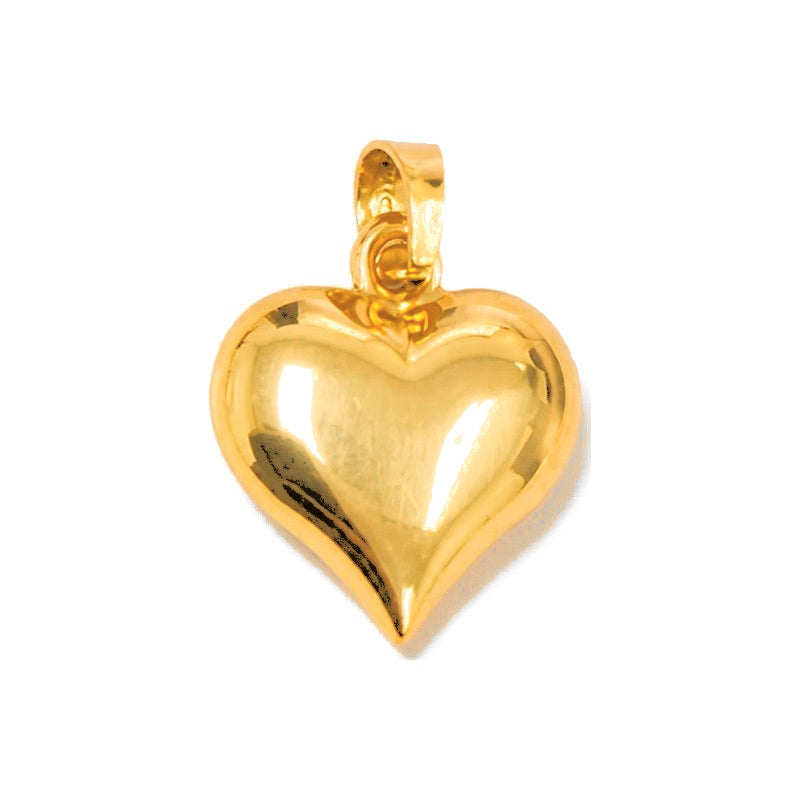 Dije Corazón Oro 18k Liso Abombado