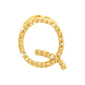 Dije Oro 14k Inicial Pavé con Diamantes Naturales