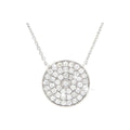 Collar Oro Blanco 14k Redondos Pavé con Diamantes Naturales