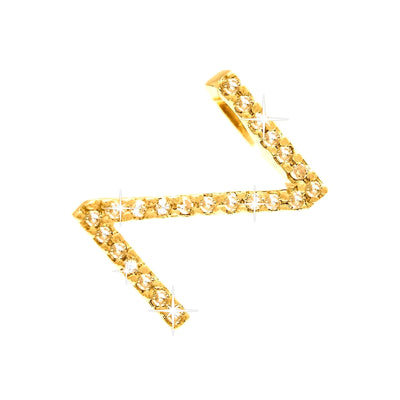 Dije Oro 14k Inicial con Diamantes Naturales
