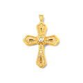 Dije Cruz Grande Oro 14k con Diamantes Naturales