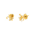 9x8mm Aretes de Dama Oro 14k Pavé con Diamantes Naturales