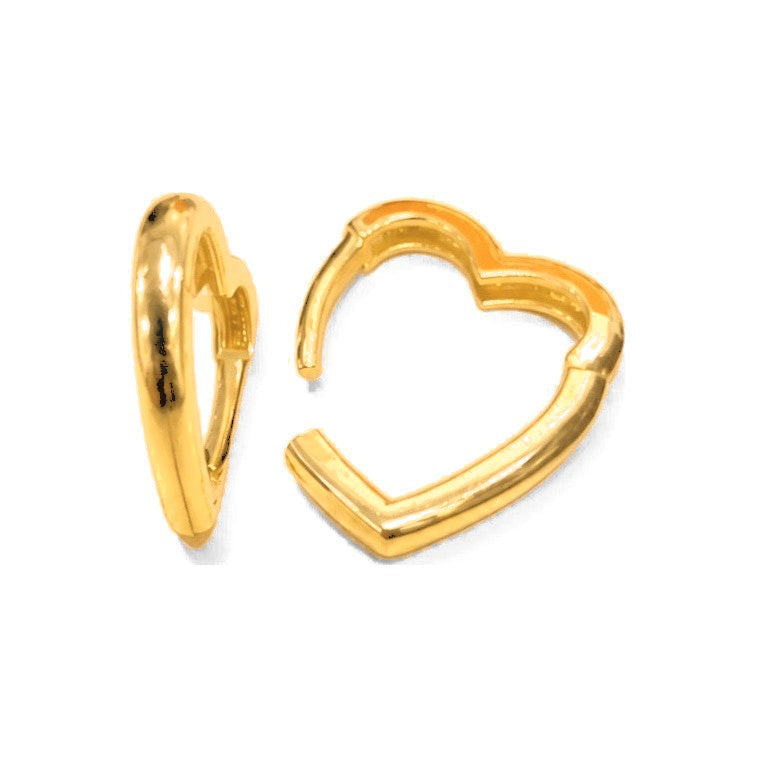 Aretes de Dama Oro 10k Aro Pequeño Acanalado
