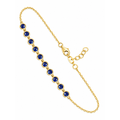 Brazalete de Dama Oro 14k con Circonios Azules