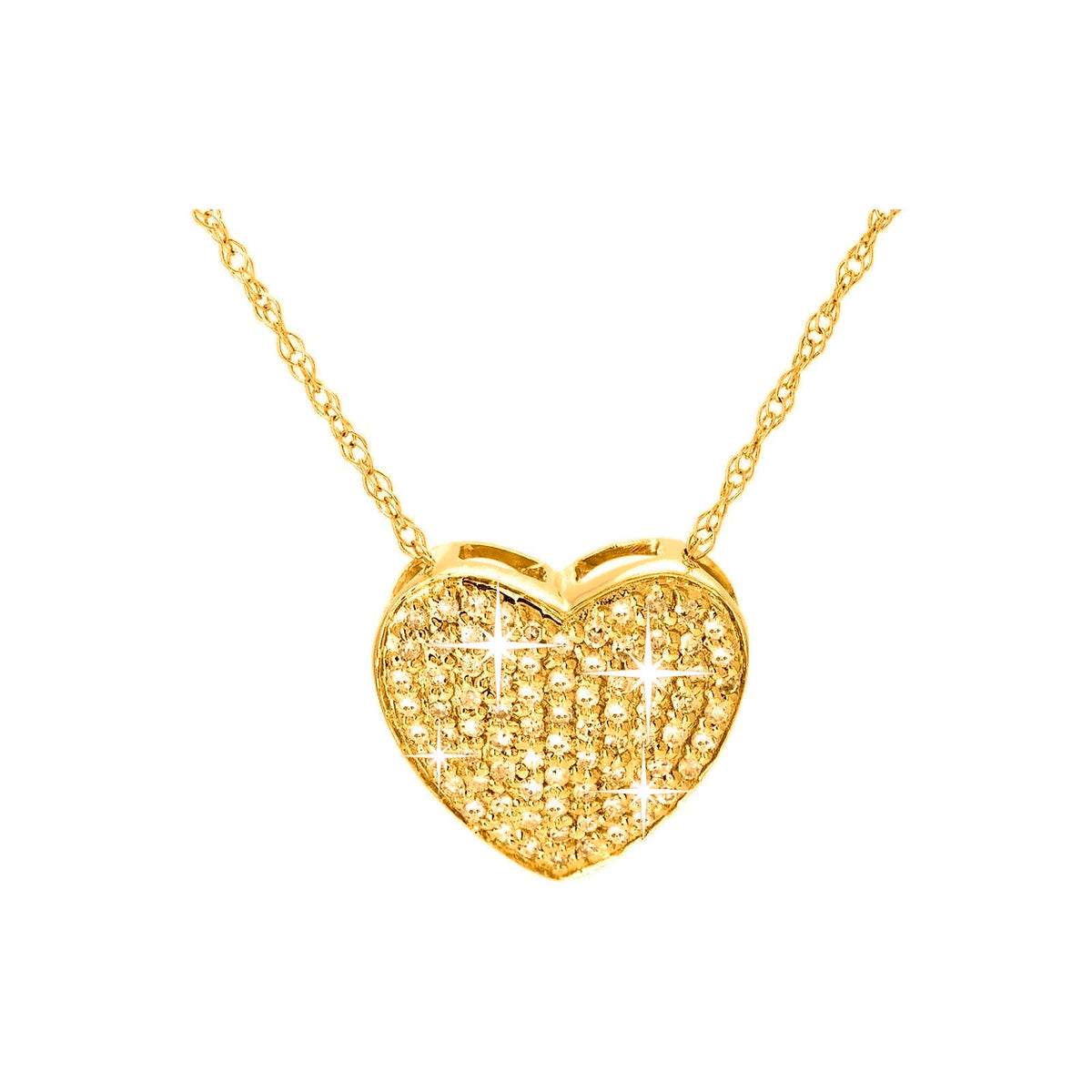 Dije Oro 14k Corazón Pavé con Diamantes Naturales