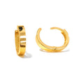 Aretes de Dama Oro 10k Aro Liso Mediano