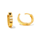 Aretes de Dama Oro 10k Aro Liso Mediano