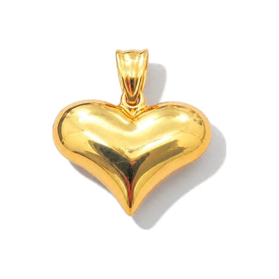 Dije Corazón Oro 10k Liso Abombado
