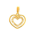 11x15mm Dije Oro 14k Corazón Pavé con Diamantes Naturales