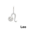6x10mm Dije Oro Blanco 14k Pavé con Diamantes Naturales