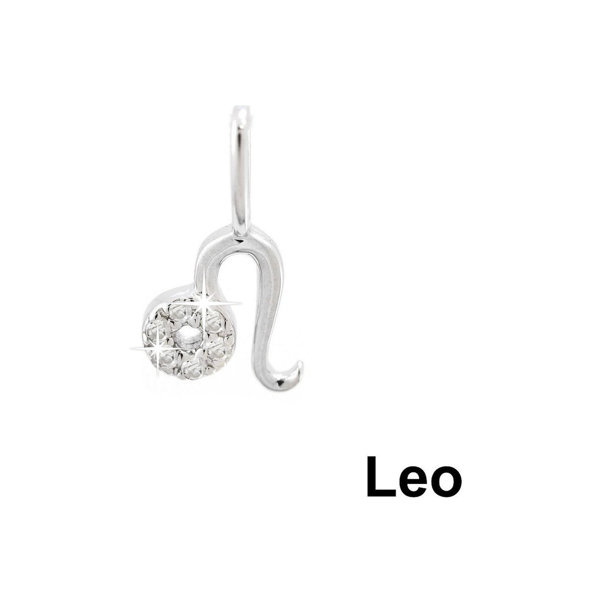 6x10mm Dije Oro Blanco 14k Pavé con Diamantes Naturales