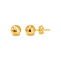 Aretes de Dama Oro 10k Bolita Facetada