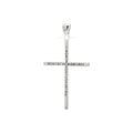 Dije Oro Blanco 14k Cruz Pavé con Diamantes Naturales
