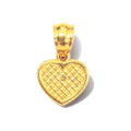 Dije Corazón Texturizado Oro 14k
